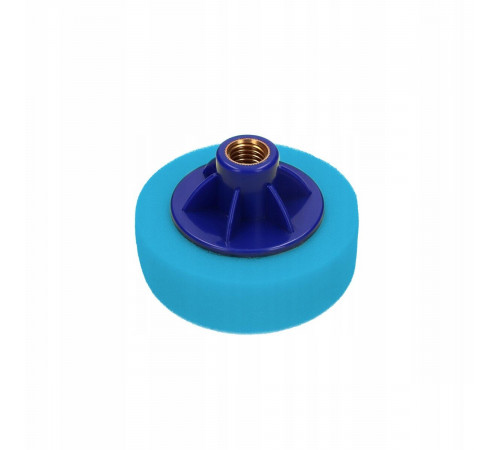 Burete pentru polisare, albastru, dur, 80mm, cu filet M14, ITALKO