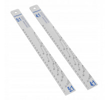 Rigla metalica gradata (5:1,4:1) 35cm pentru amestecare, ITALKO