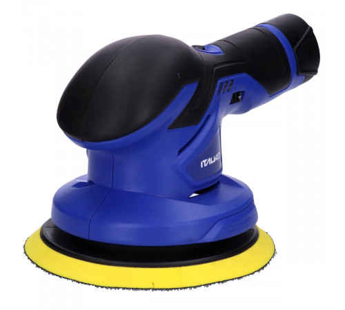 Masina electrica de polisat cu acumulator putere de 12V, taler 150 mm, pas 4 mm; trusa contine un acumulator de 12V si o statie de incarcare, ITALKO