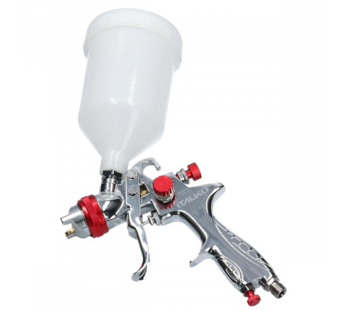 Pistol pentru vopsit, ITALKO Red Gun HVLP, duza : 2,0; capacitate : 600 ml, consum de aer : 141-283 L/min, presiune de lucru: 1,4-3,4 bar Pistol pentru vopsit, ITALKO Red Gun HVLP, duza : 2,0; capacitate : 600 ml, consum de aer : 141-283 L/min, presiune de lucru: 1,4-3,4 bar