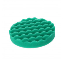 Burete pentru polisare, verde, dur, valurit, cu velcro, 150mm, ITALKO